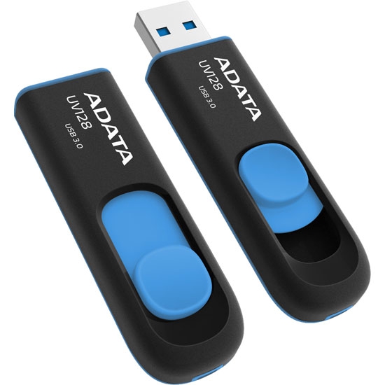 USB Flash RAM A-Data 128GB Flash Drive UV128 USB3.0 Black/Blue