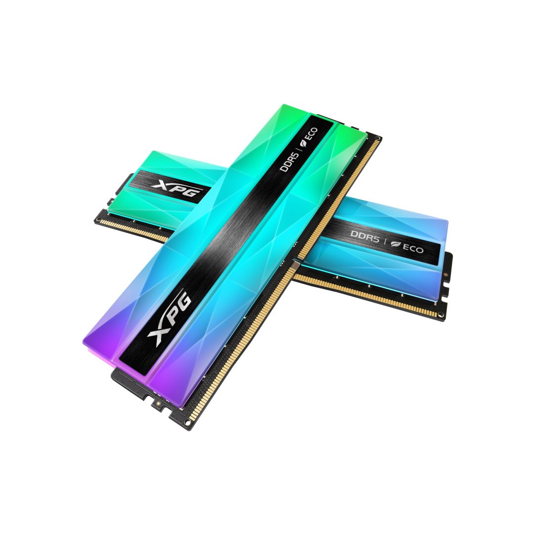 Memória A-Data 32GB DDR5 6400MHz Kit(2x16GB) Lancer Neon RGB Silver/Grey