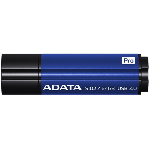 USB Flash RAM A-Data 64GB Flash Drive S102P USB3.0 Titanium Blue
