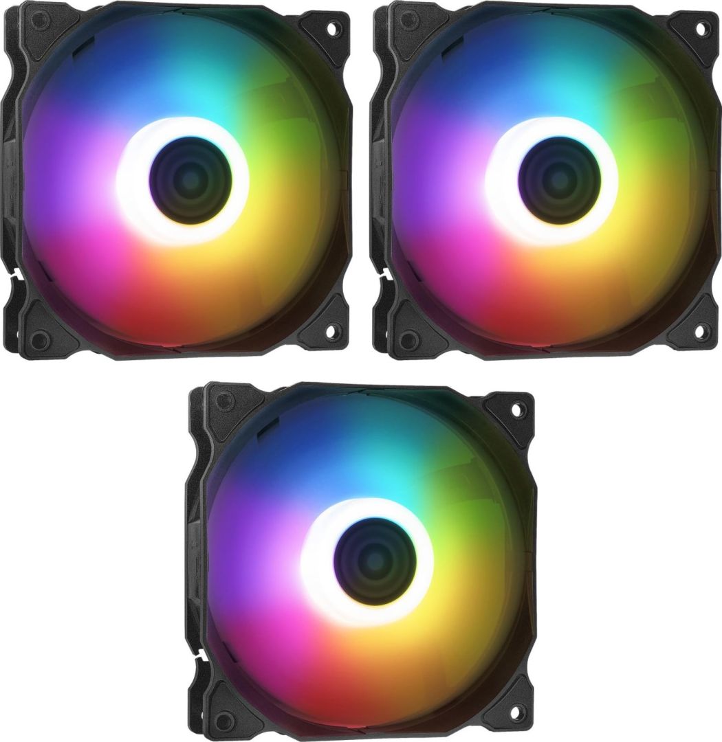 Ventilátorok, Hűtők, Előlapi panelek A-Data XPG Vento 120 ARGB Black (3pack)