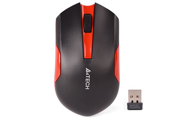 Egér A4-Tech G3-200N Wireless Mouse Black/Red