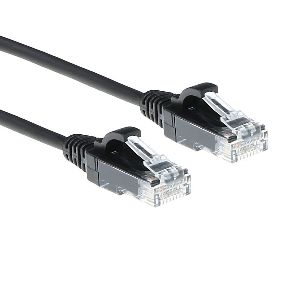Hálózati kábelek ACT CAT6 U-UTP Patch Cable 0,15m Black