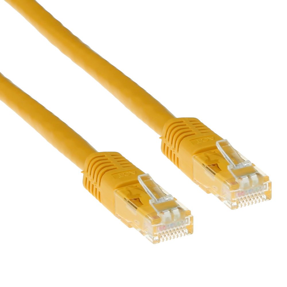 Hálózati kábelek ACT CAT6 U-UTP Patch Cable 1m Yellow