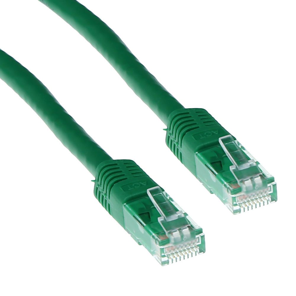 Hálózati kábelek ACT CAT6 U-UTP Patch Cable 3m Green Hálózati kábelek ACT CAT6 U-UTP Patch Cable 3m Green