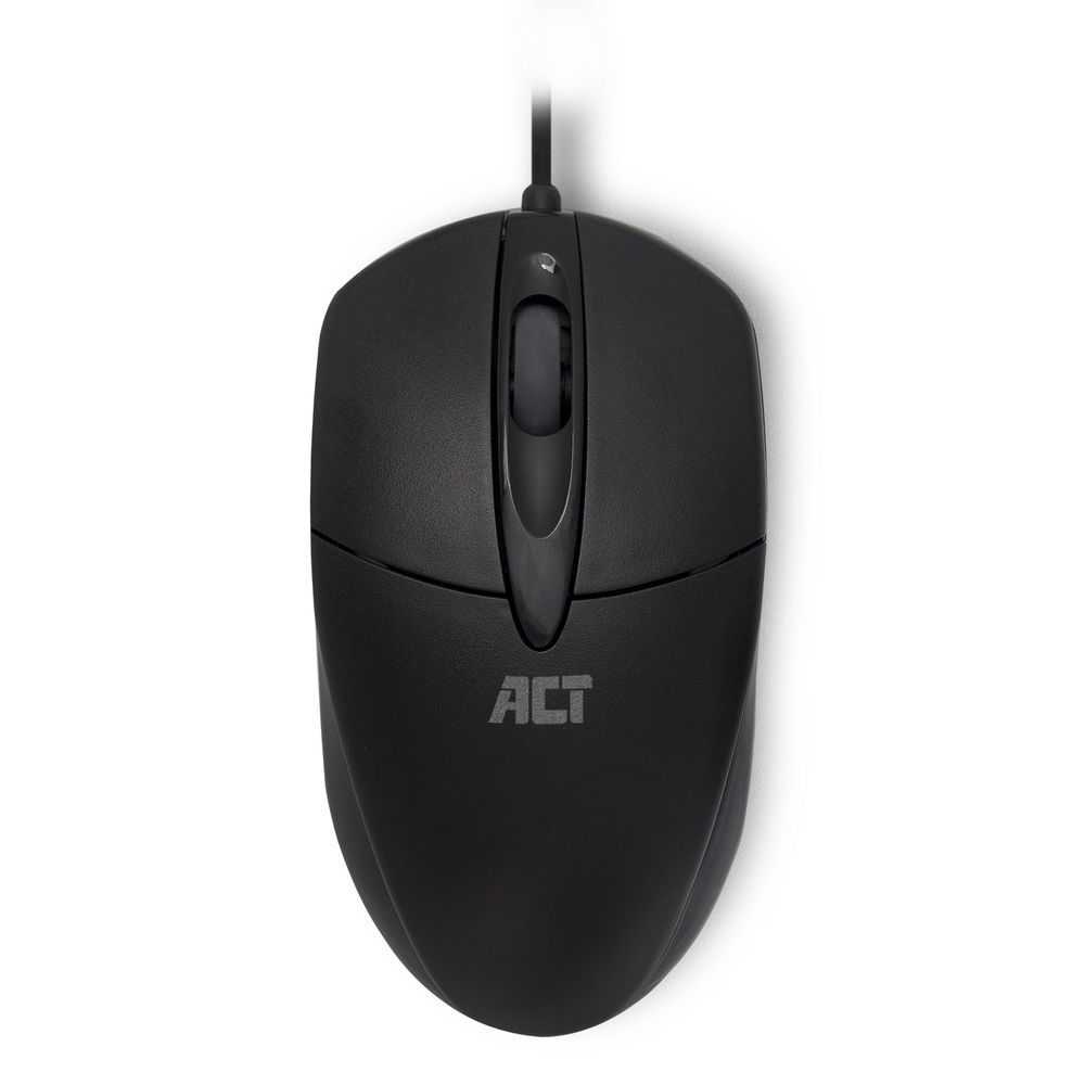 Egér ACT Wired Optical Mouse 1000 DPI Black