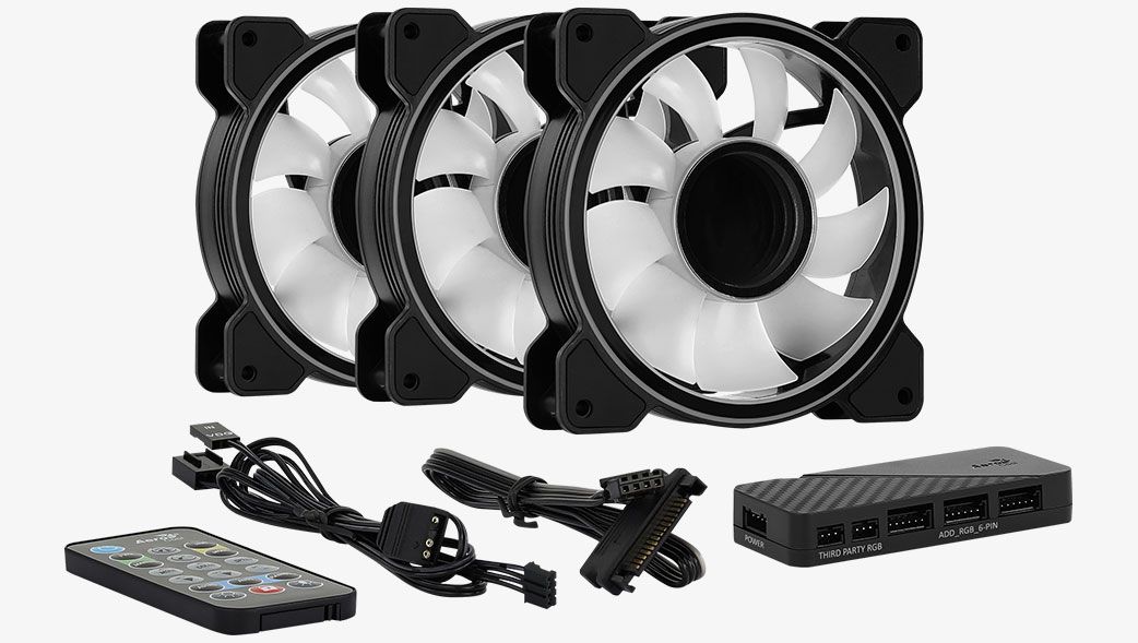 Ventilátorok, Hűtők, Előlapi panelek Aerocool Mirage 12 ARGB Pro