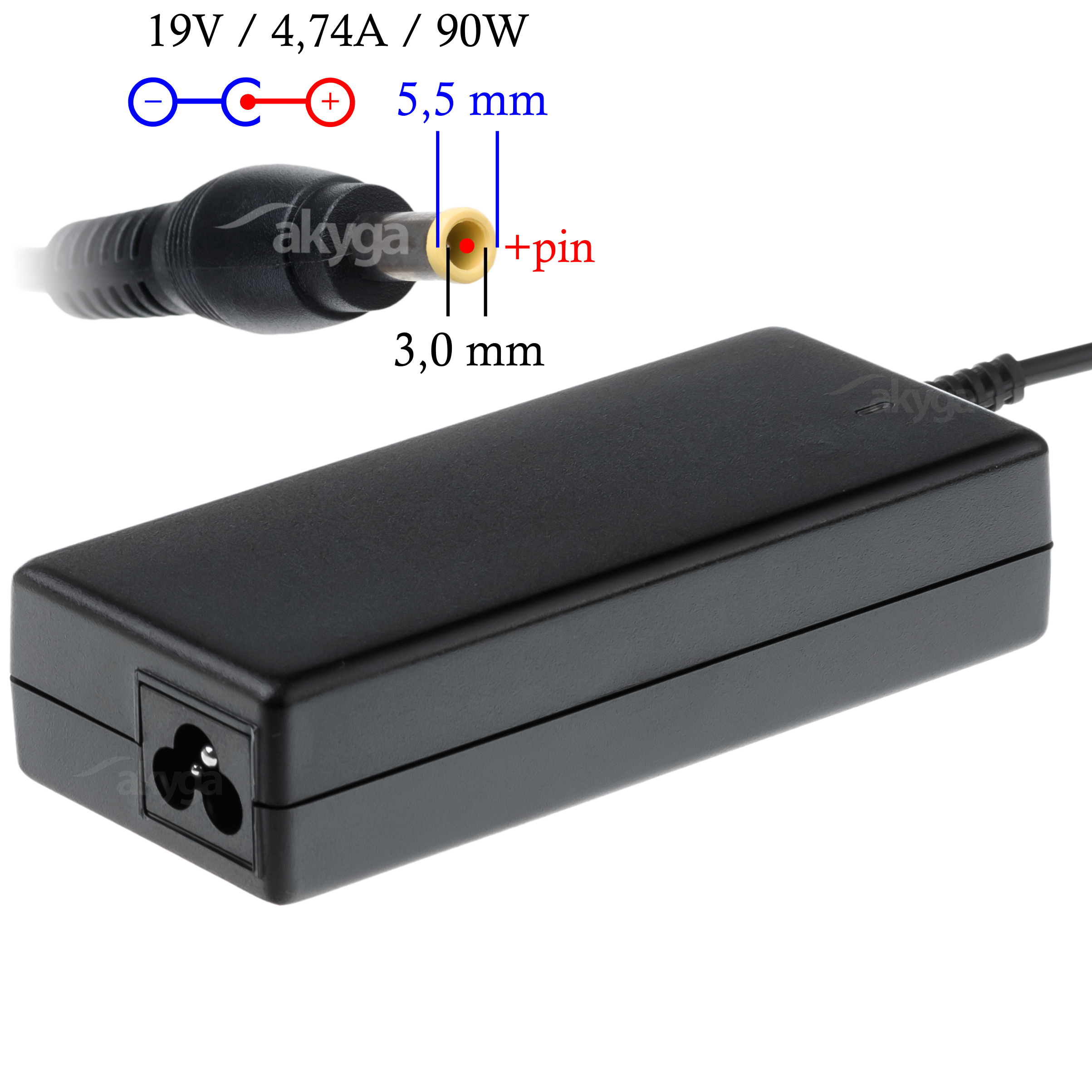 Notebook kiegészítő Akyga AK-ND-27 Adapter Samsung 19V/4,74A 90W