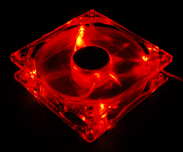 Ventilátorok, Hűtők, Előlapi panelek Akyga AW-12A-BR System Fan 12cm Red LED OEM
