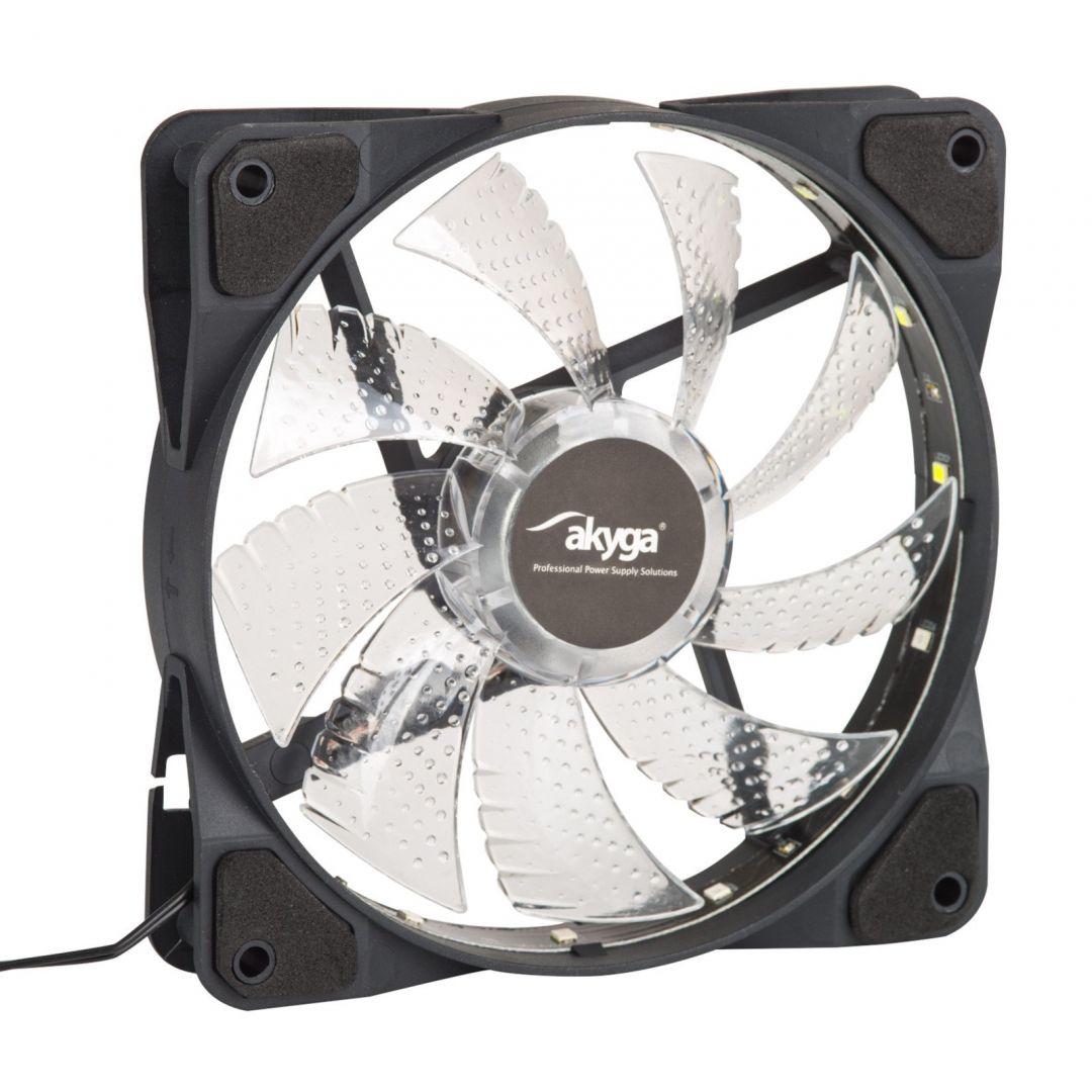 Ventilátorok, Hűtők, Előlapi panelek Akyga AW-12D-LED System Fan 12cm Rainbow LED