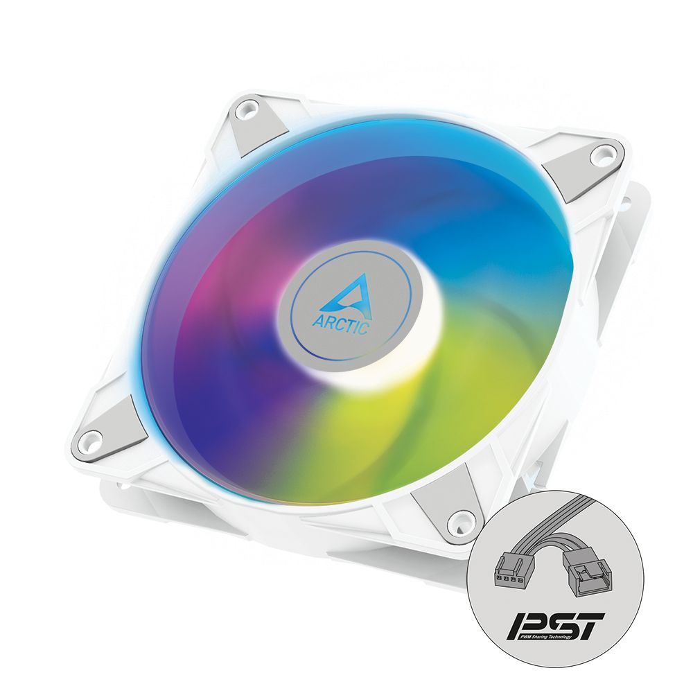 Ventilátorok, Hűtők, Előlapi panelek Arctic P14 PWM PST A-RGB White
