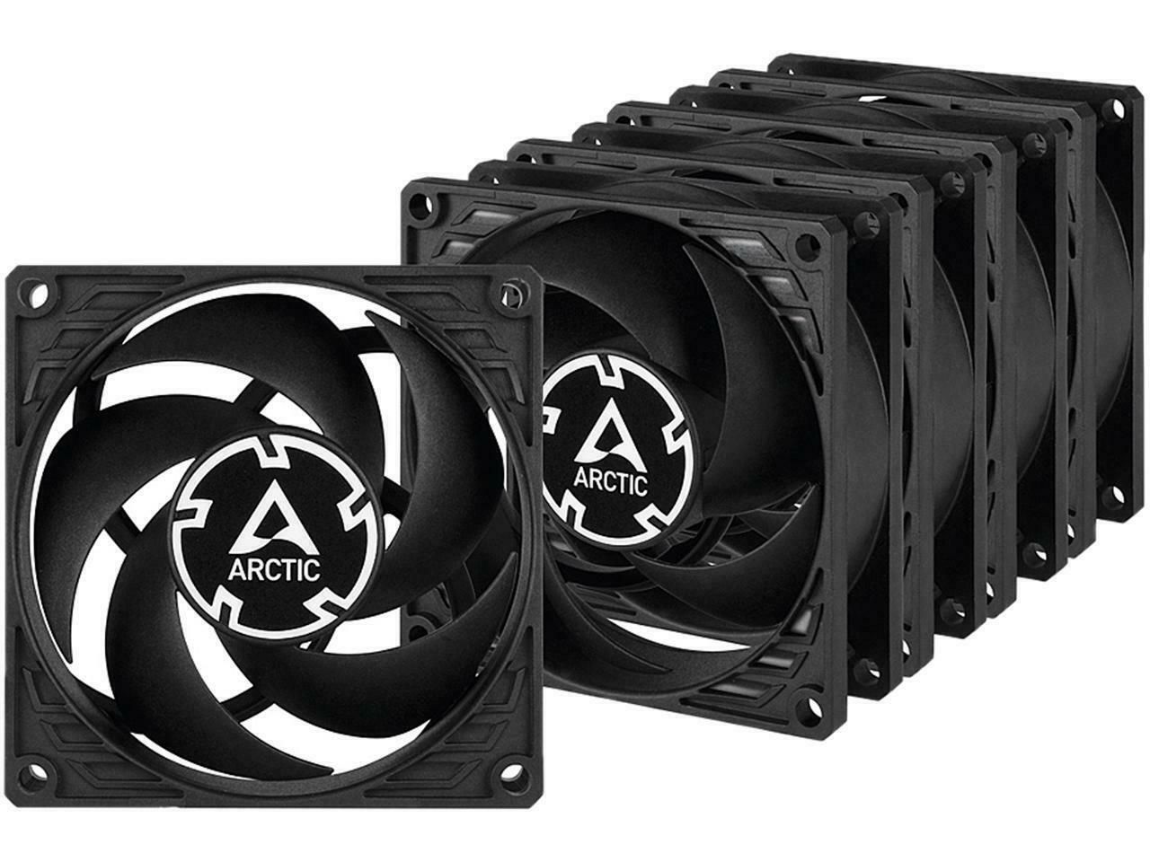Ventilátorok, Hűtők, Előlapi panelek Arctic P8 PWM PST Value Pack (Black/Black) (5db/cs)