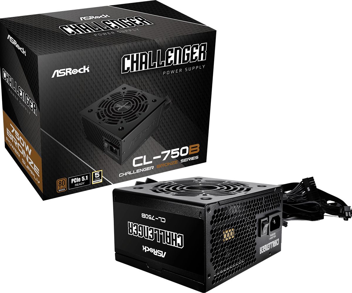 Tápegység ASRock 750W 80+ Bronze Challenger CL-750B