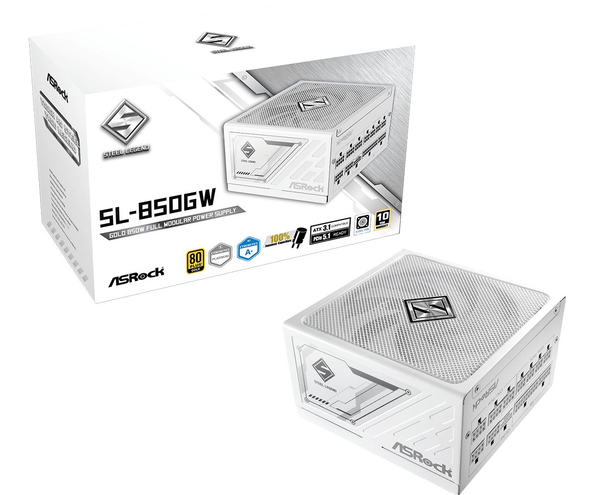 Tápegység ASRock 850W 80+ Gold Steel Legend SL-850GW