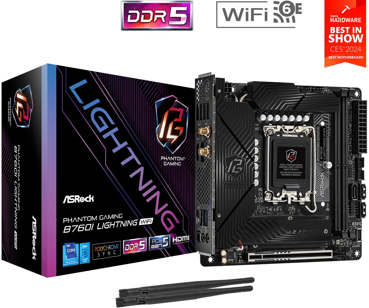 Alaplap ASRock B760I PG Lightning WiFi