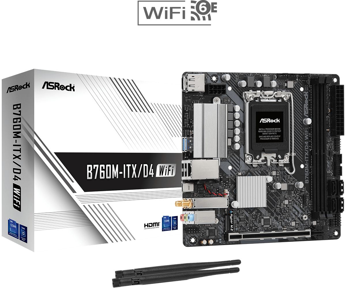 Alaplap ASRock B760M-ITX/D4 WIFI