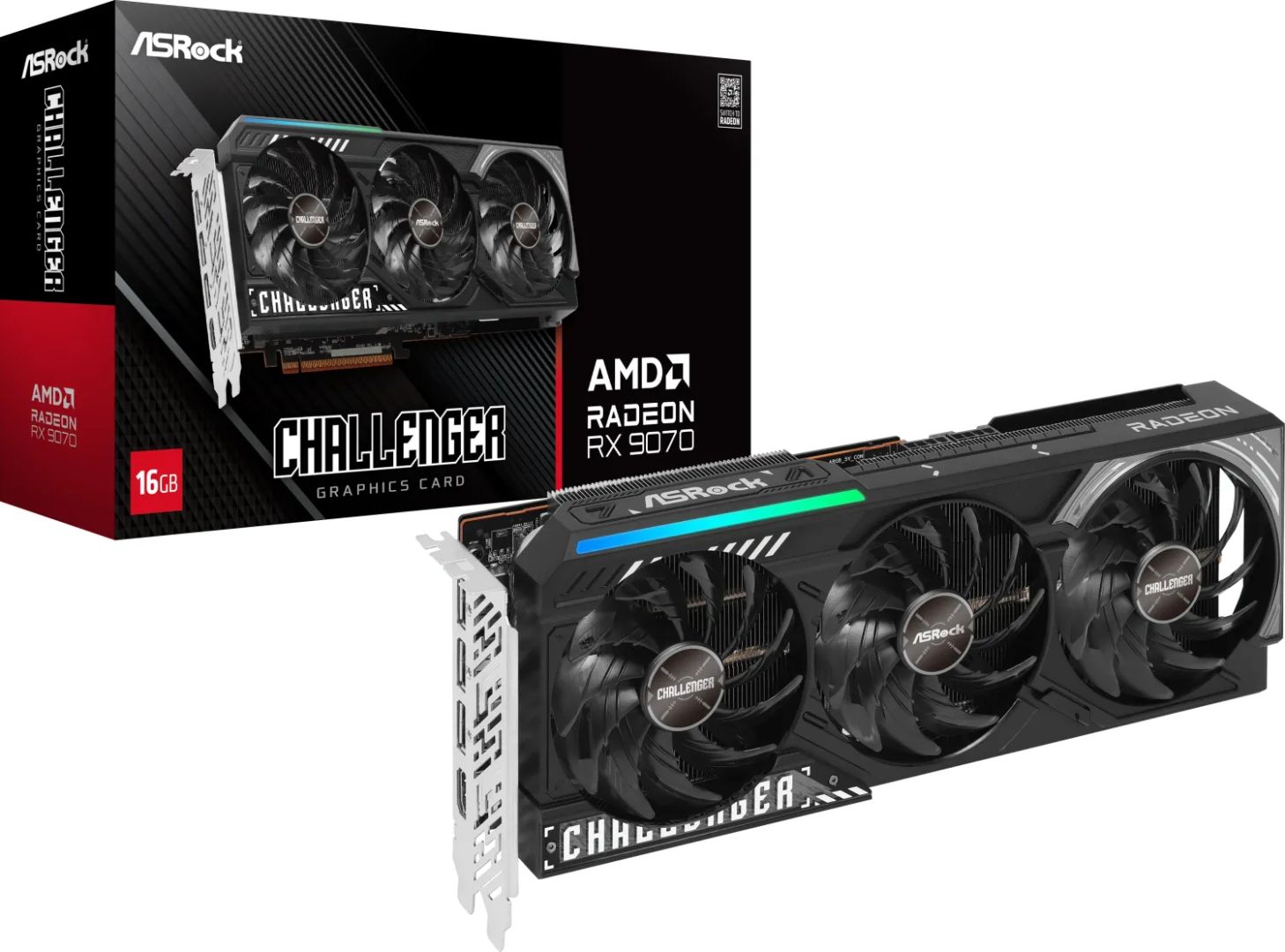 Videókártya ASRock Radeon RX9070 Challenger 16GB