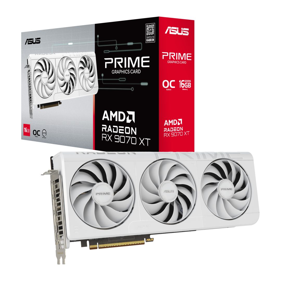 Videókártya Asus PRIME-RX9070XT-O16G-WHITE
