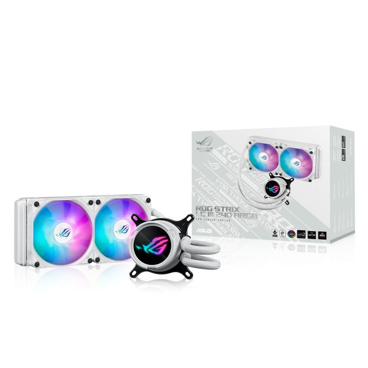 Ventilátorok, Hűtők, Előlapi panelek Asus ROG Strix LC III 240 ARGB White Edition