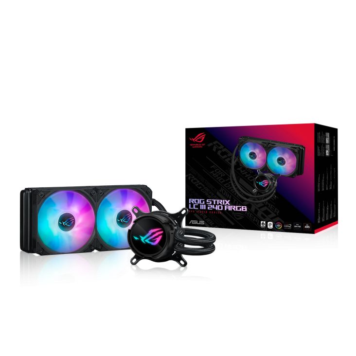 Ventilátorok, Hűtők, Előlapi panelek Asus ROG Strix LC III 240 ARGB