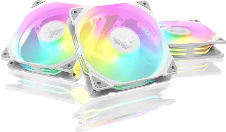 Ventilátorok, Hűtők, Előlapi panelek Asus TUF Gaming TR120 ARGB Reverse Triple Pack White