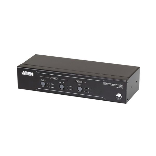 Switch ATEN 2 x 2 True 4K HDMI Matrix Switch with Audio De-Embedder