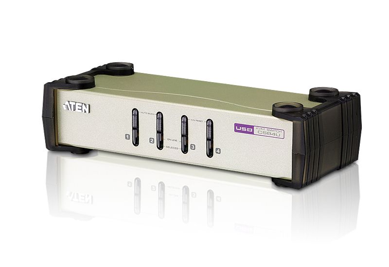 Switch ATEN 4-Port PS/2-USB VGA KVM Switch + Kábel