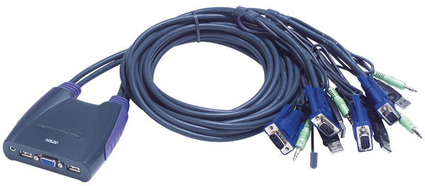 Switch ATEN CS64US 4-Port USB VGA/Audio Cable KVM Switch (0,9m, 1,2m)