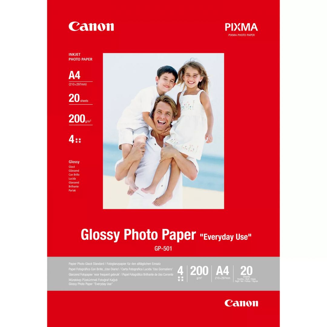 Fotópapír Canon GP-501 200g A4 20db Fényes Fotópapír