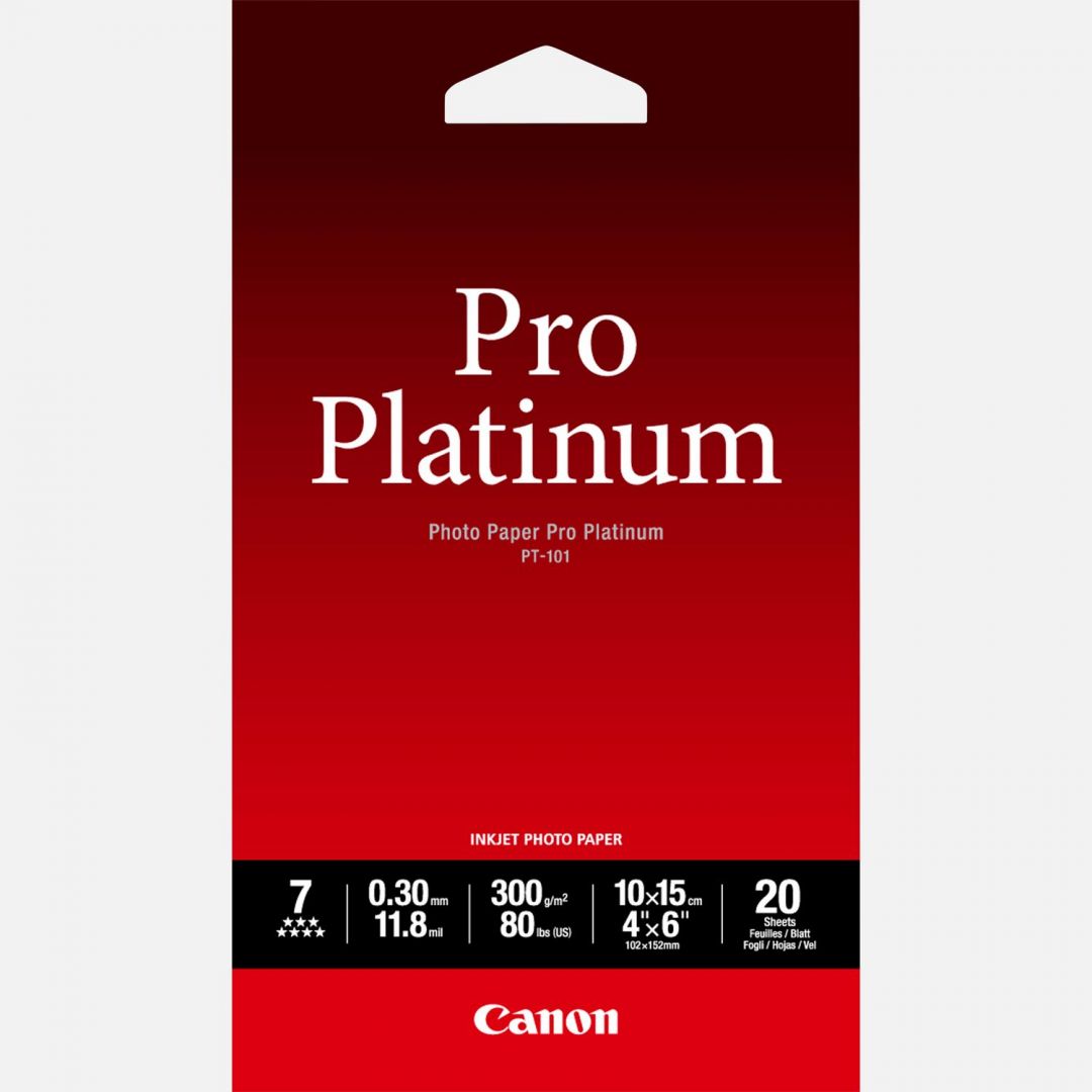 Fotópapír Canon PT-101 300g 10x15cm 20db Fényes Fotópapír