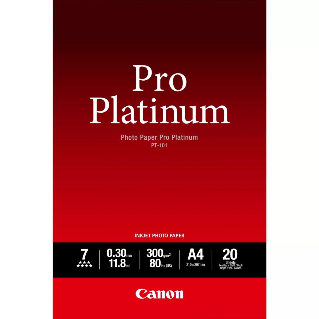 Fotópapír Canon PT-101 Pro Platinum 300g A4 20db Fényes Fotópapír
