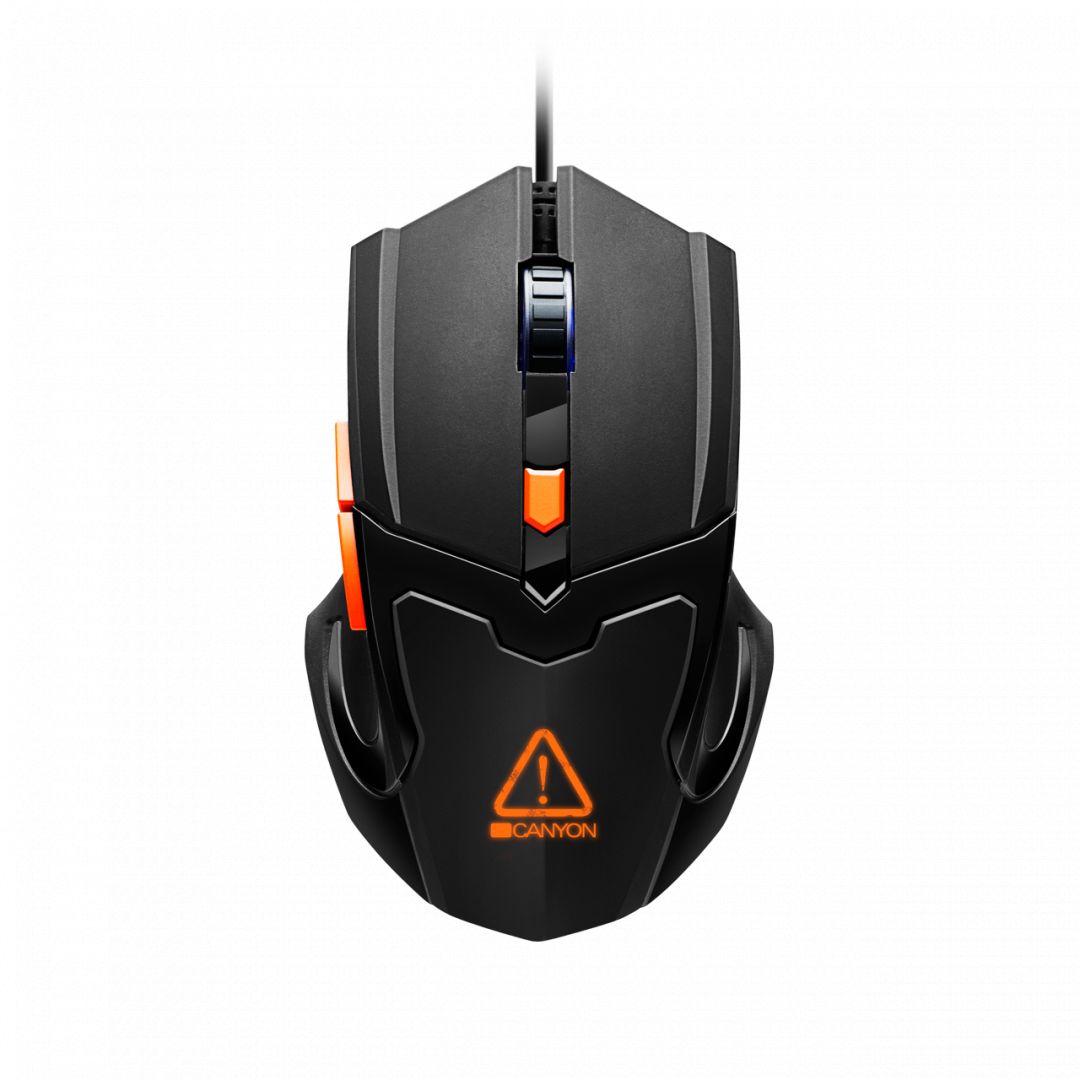 Egér Canyon CND-SGM02RGB Vigil Gaming mouse Black/Orange