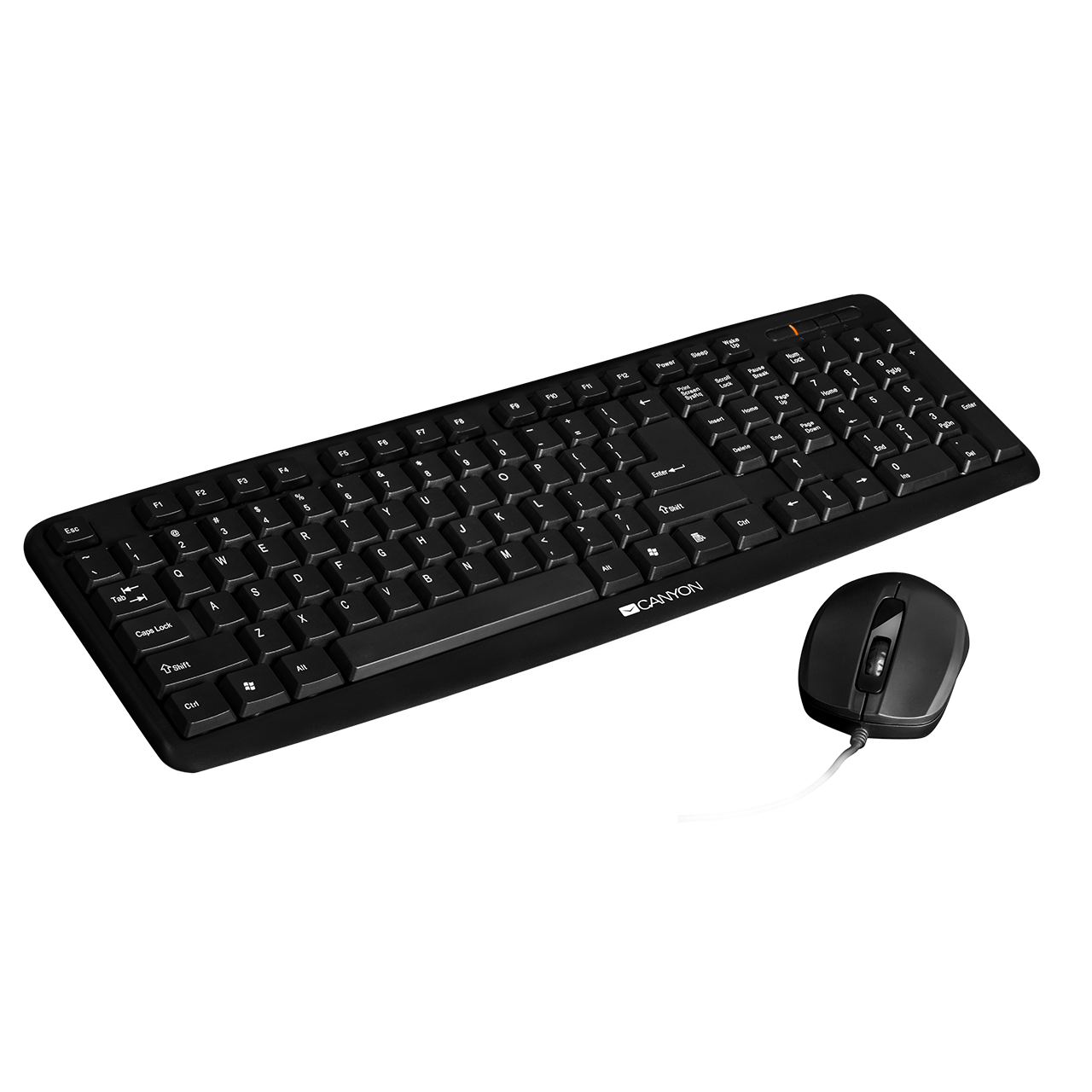 Billentyűzet Canyon CNE-CSET1-HU Classic Wired billentyűzet + egér Black HU