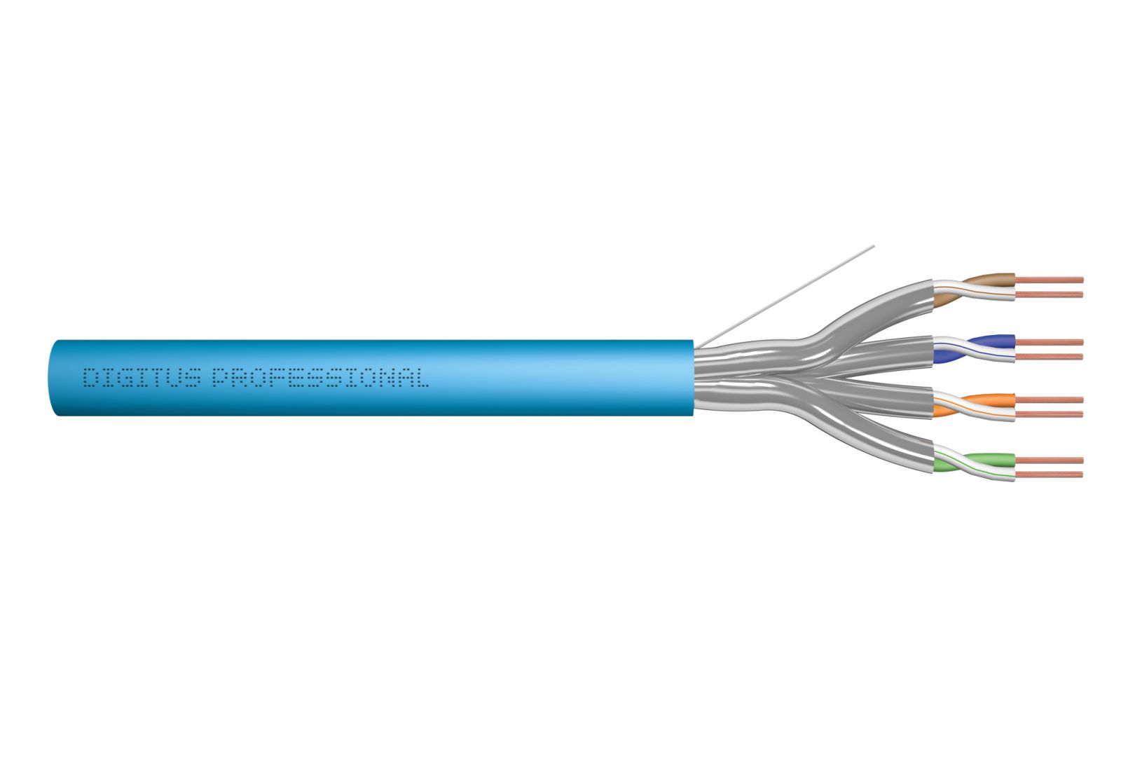 Hálózati kábelek Digitus CAT6A U-FTP Installation Cable 100m Blue