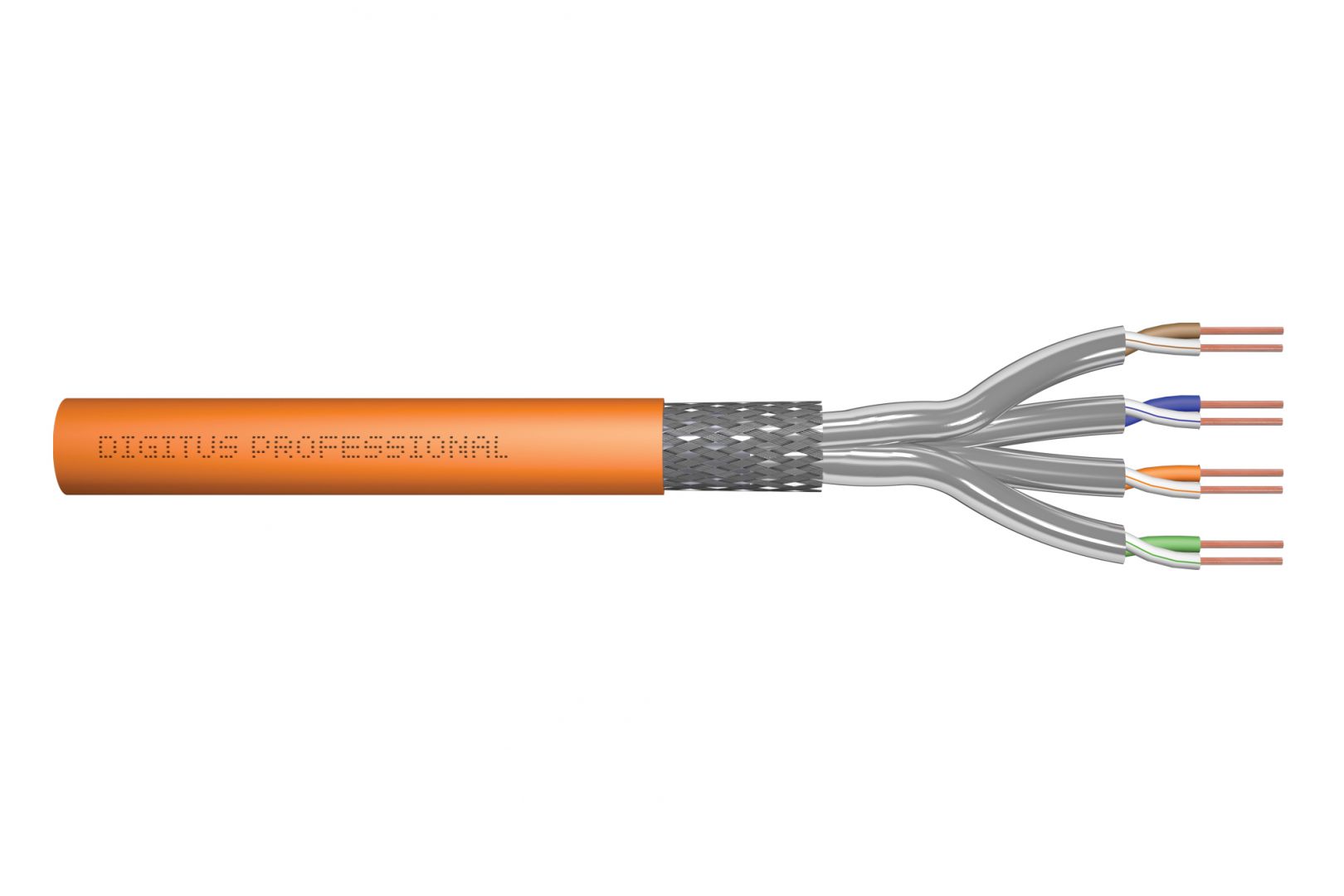 Hálózati kábelek Digitus CAT7 S-FTP Installation Cable 500m Orange
