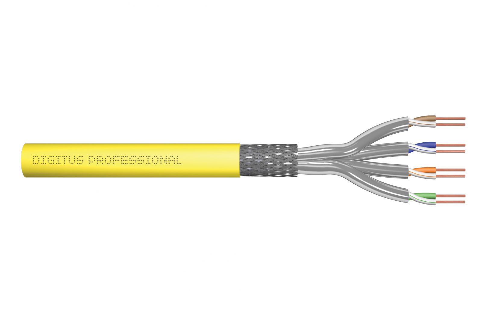 Hálózati kábelek Digitus CAT7A S-FTP Installation Cable 1000m Yellow
