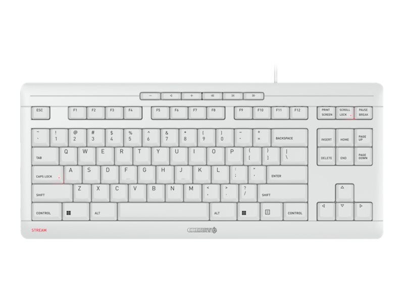 Billentyűzet Cherry STREAM TKL billentyűzet Pale Grey US
