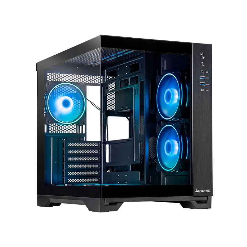 Ház Chieftec Visio Tempered Glass Black Ház Chieftec Visio Tempered Glass Black