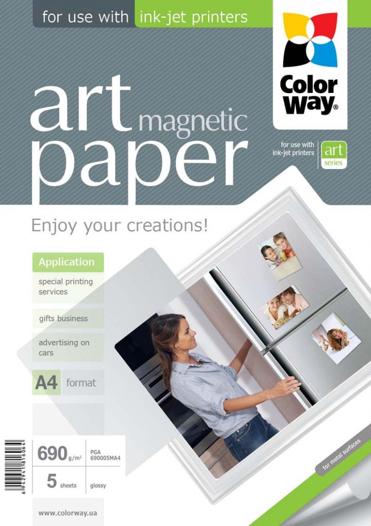 Fotópapír ColorWay PGA690005MA4 690g A4 5db Fényes Fotópapír ART glossy