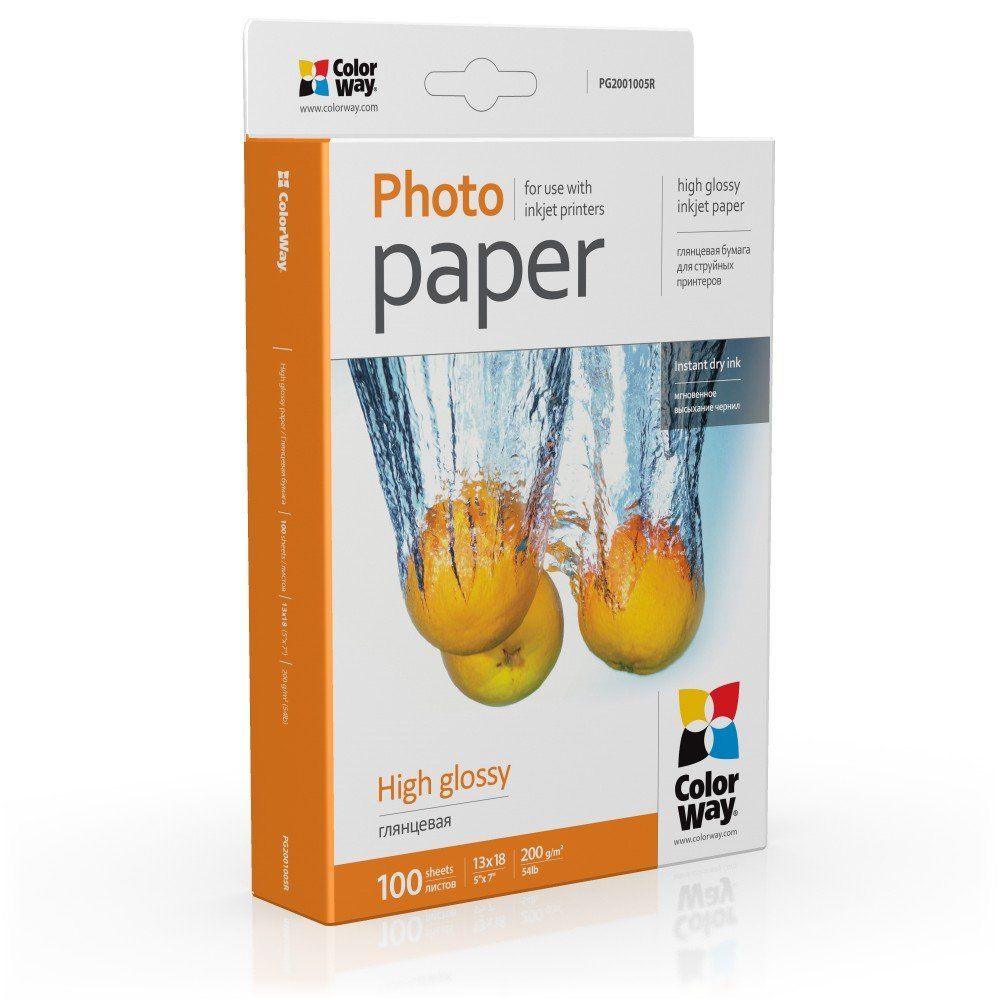 Fotópapír ColorWay PG2001005R 200g 13x18 100db Fényes Fotópapír