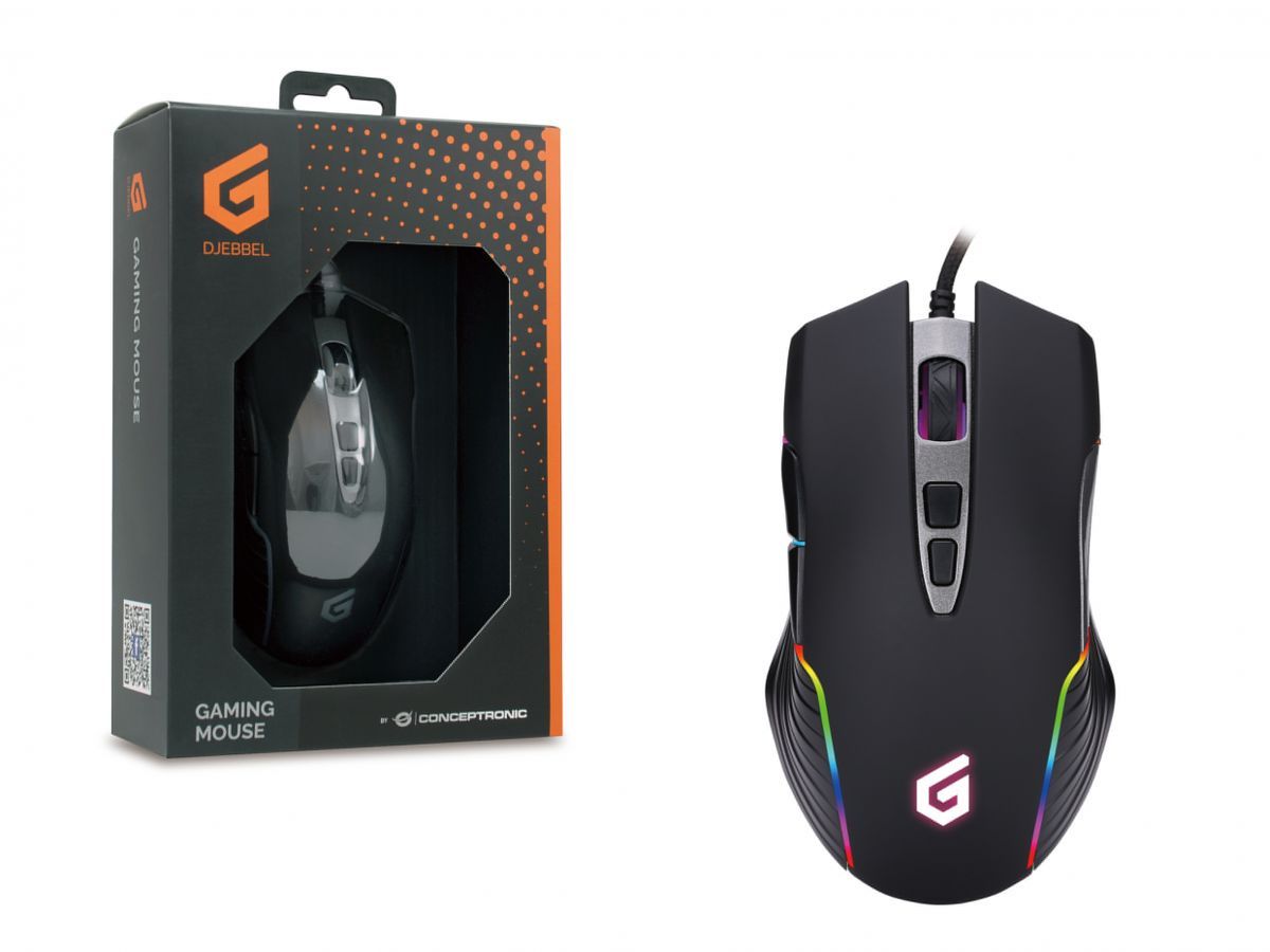 Egér Conceptronic  DJEBBEL 7D Gaming mouse Black