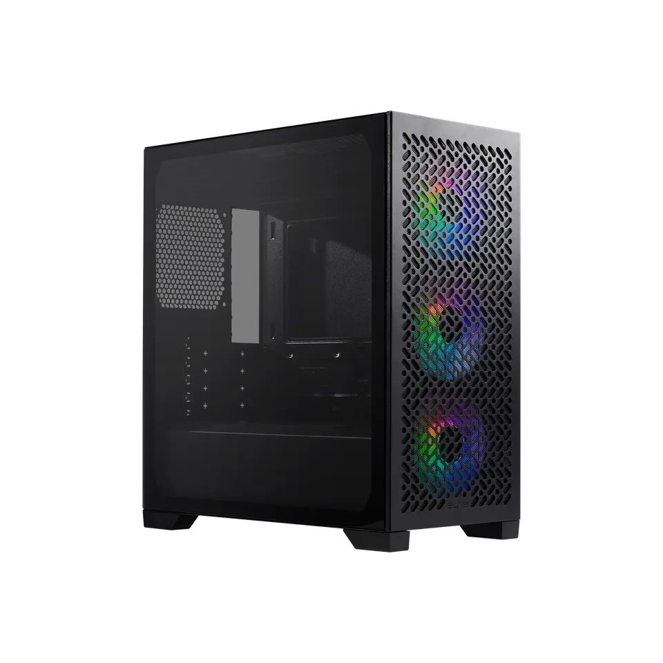 Ház Cooler Master Elite 302 Tempered Glass Black