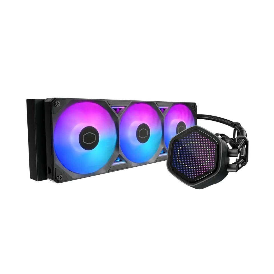 Ventilátorok, Hűtők, Előlapi panelek Cooler Master MasterLiquid 360 Atmos II Pixel LED ARGB Black