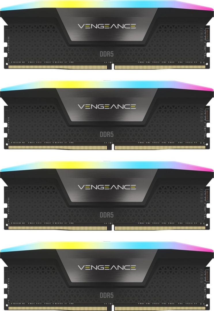 Memória Corsair 128GB 5600MHz Kit(4x32GB) Vengeance RGB Black