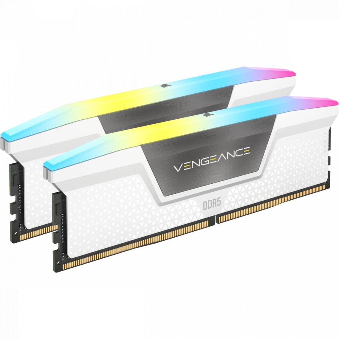 Memória Corsair 32GB DDR5 5200MHz Kit(2x16GB) Vengeance RGB White