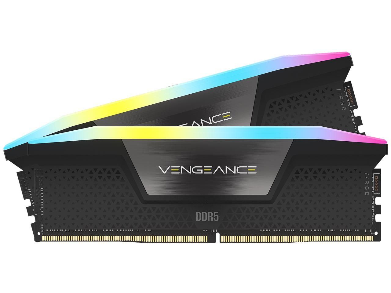 Memória Corsair 32GB DDR5 6400MHz Kit(2x16GB) Vengeance RGB Black