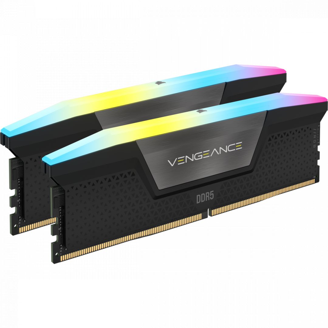 Memória Corsair 48GB DDR5 5200MHz Kit(2x24GB) Vengeance RGB Black