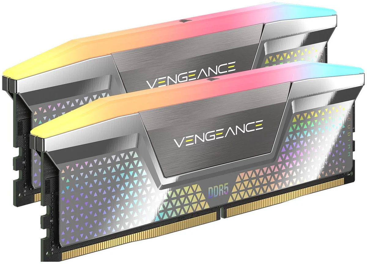 Memória Corsair 48GB DDR5 8000MHz Kit(2x24GB) Vengeance RGB Silver
