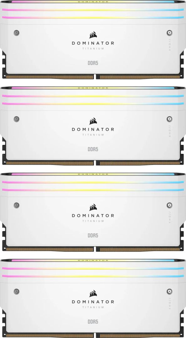 Memória Corsair 64GB DDR5 6000MHz Kit(4x16GB) Dominator Titanium RGB White