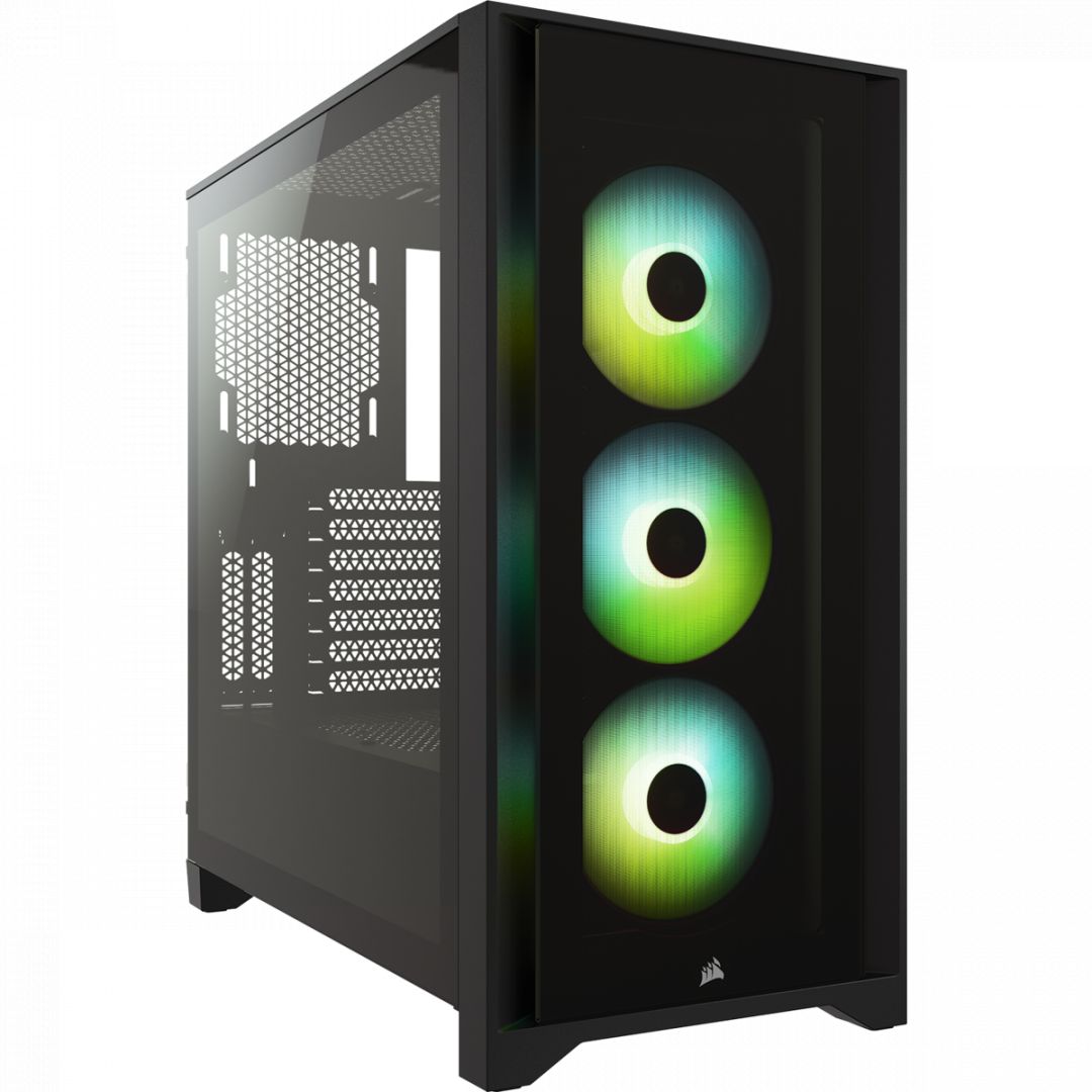 Ház Corsair iCUE 4000X RGB Tempered Glass Black