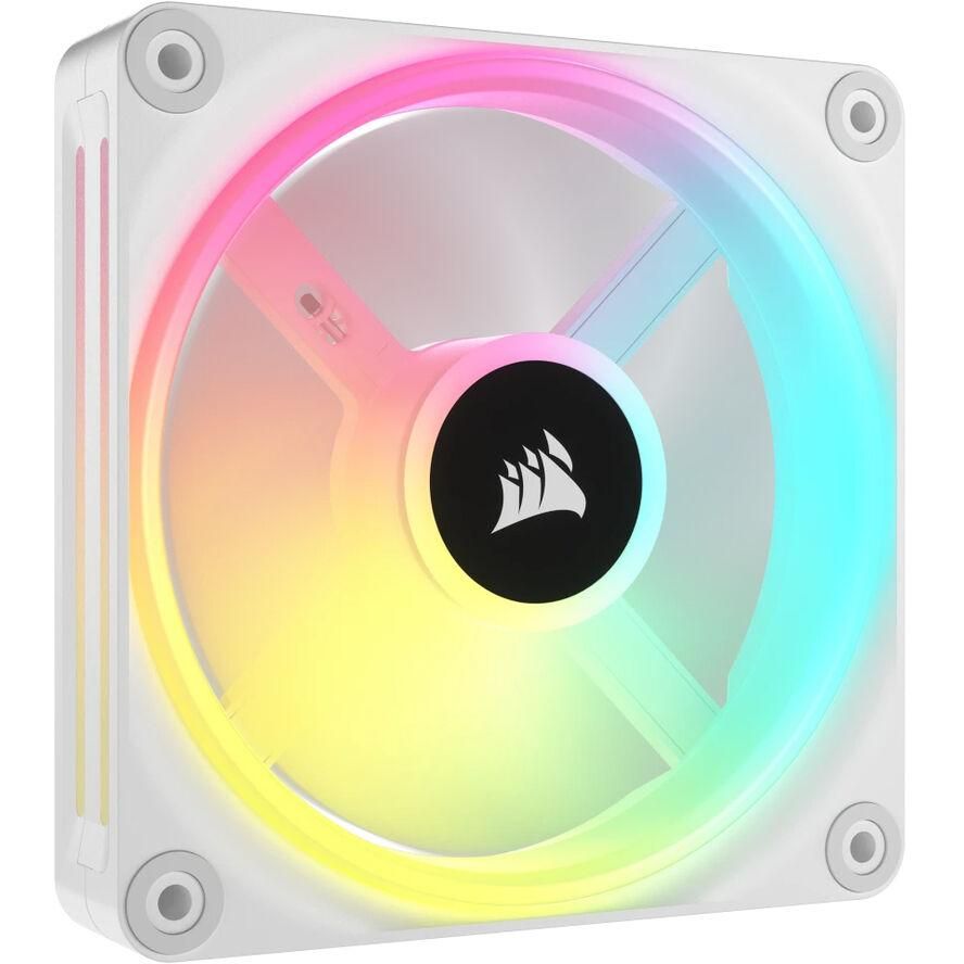 Ventilátorok, Hűtők, Előlapi panelek Corsair iCUE LINK QX120 RGB 120mm PWM PC Fan Expansion Kit White